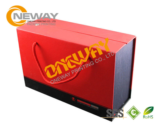 Black And Red Custom Printed Gift Boxes With Magnetic Closing