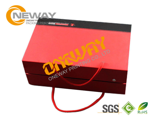 Black And Red Custom Printed Gift Boxes With Magnetic Closing