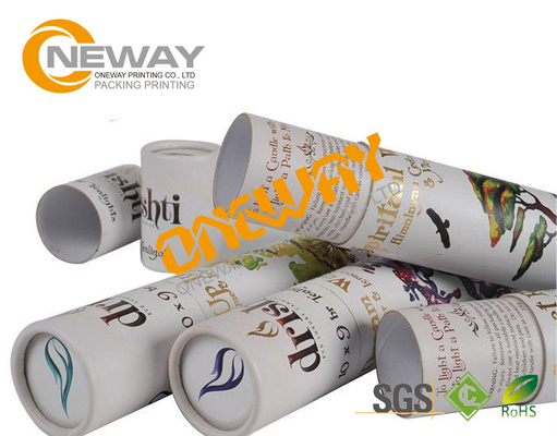 Exquisite Candle Paper Tube Custom Printed Gift Boxes Cylinder , Round
