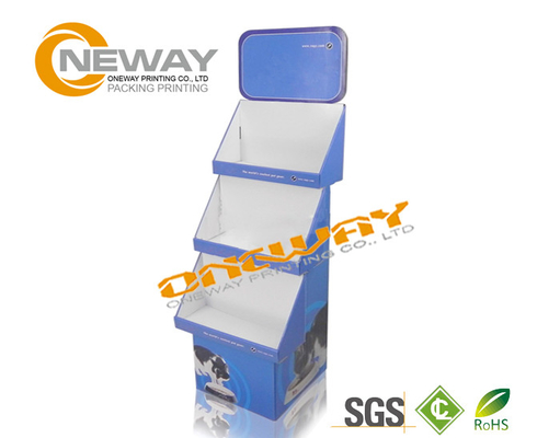 3 Layers Food Cardboard Display Stands Full Color Printing For Exhibition
