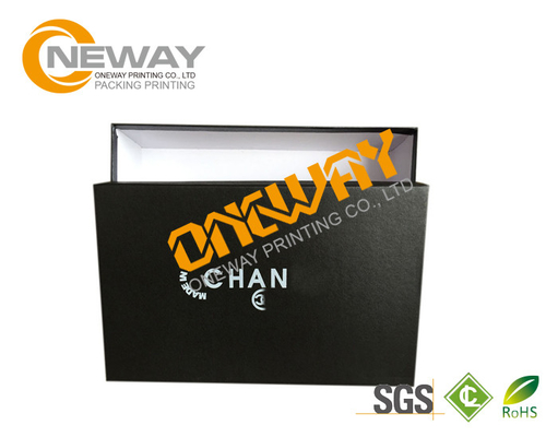 Custom Printed Gift Boxes , Black Custom Hard Paper Magnetic Closure Gift Box