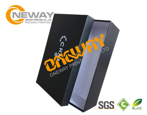 Custom Printed Gift Boxes , Black Custom Hard Paper Magnetic Closure Gift Box