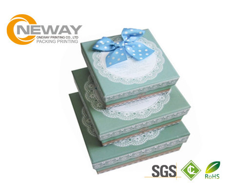 Deluxe Flower Paper Box Decorated Gift Boxes For Wedding / Party