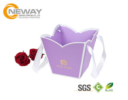 OEM / ODM Customized Flower Gift Packaging Boxes With Silk Printing