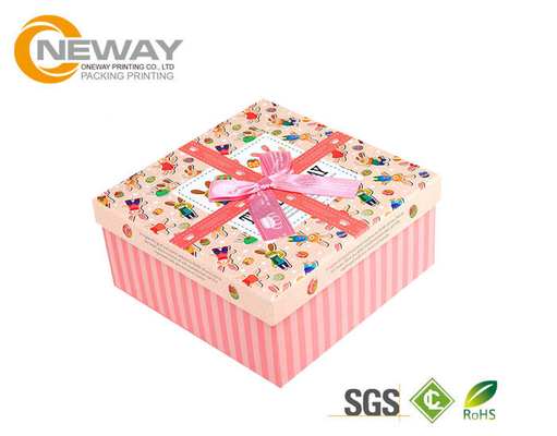 Flower Gift Box , Manual Delicate Custom Carton Paper Flower Box for Packing Flowers with Colored Ribbons