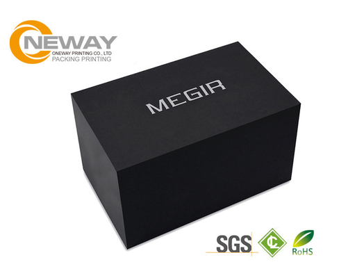 Custom Printed Electronics Packaging Boxes , Black Packaging Cardboard Boxes
