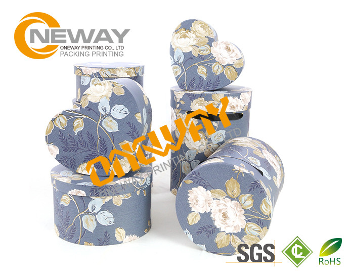 Luxury Round Flower Paper Custom Printed Gift Boxes for Rose Delivery