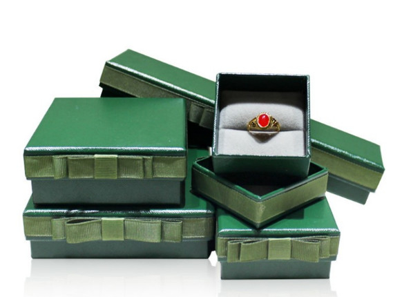 Christmas Deco Gift Packaging Box Paper Box Jewelry Box with Ribbon