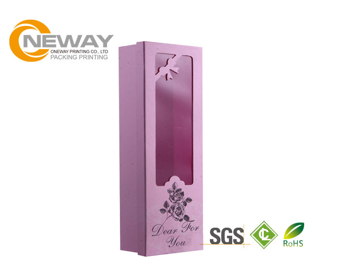 Off - White Splendid Retail Gift Flower Paper Box With Clear Window